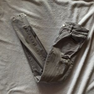 American Eagle Light Purple Distressed Jeggings
